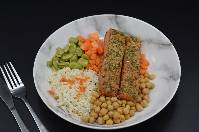 Garlic Lime Salmon Bowl