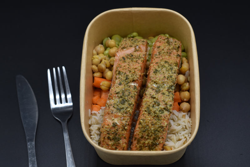 Garlic Lime Salmon Bowl