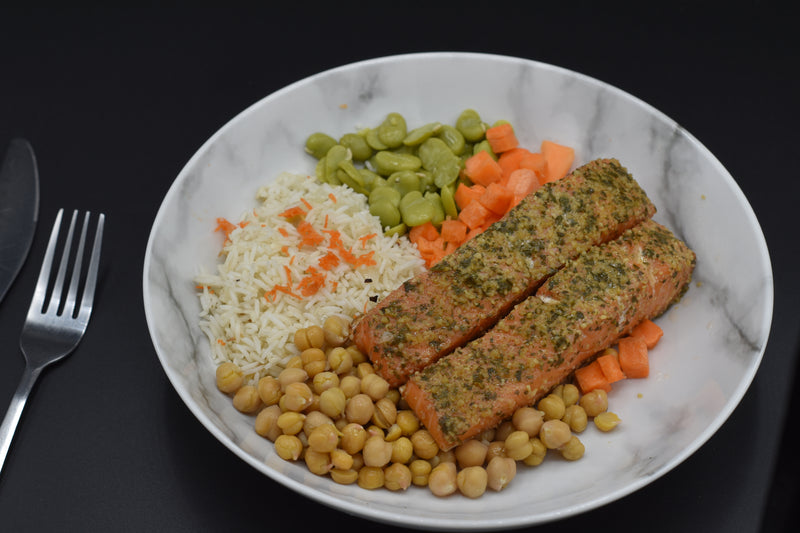 Garlic Lime Salmon Bowl